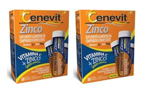 Combo 2 caixas Cenevit Zinco 1g 30 Comprimidos Efervescentes - Legrand