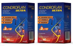 Combo 2 caixas Condroflan Ultra 60 cápsulas ( colágeno tipo II +vitamina D + Magnésio ) -Airela
