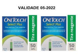 Combo 2 caixas Tiras de Glicemia OneTouch Select Plus com 50 unidades