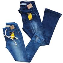 Combo 2 calças jeans juvenil meninas com lycra Tam 10 Ao 16 anos. - jr kids
