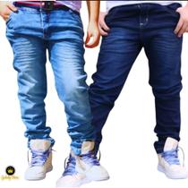 Combo 2 calças jeans masculina infantil menino com elastano Tam 10,12,14 e 16 anos.