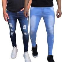 Combo 2 Calças Jeans Masculina Super Skinny Combo 2 Calças Jeans Masculina Super Skinny