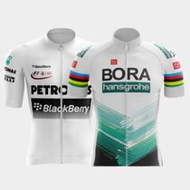 Combo 2 Camisas Premium de Ciclismo Masculinas Zíper Total 3 Bolsos Traseiros Proteção Uv Manga Curta