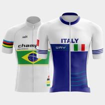 Combo 2 Camisas Premium de Ciclismo Masculinas Zíper Total 3 Bolsos Traseiros Proteção Uv Manga Curta Combo 2 Camisas Premium de Ciclismo Masculinas Zíper Total 3 Bolsos Traseiros Proteção Uv Manga Curta