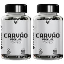 Combo 2 Carvão Vegetal Ativado Veli Nutrition 120 Cápsulas