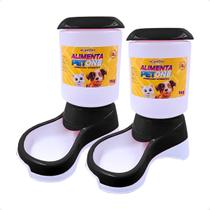 Combo 2 Comedouro Automático Alimenta Pet One - Preto