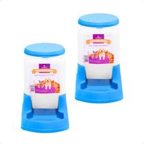 Combo 2 Comedouro Pratico Alvorada 3 Litros - Azul