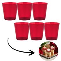 Combo 2 Copinho Ceia Vermelho 10ml C/50 Sobremesa Festa Doce Combo 2 Copinho Ceia Vermelho 10ml C/50 Sobremesa Festa Doce