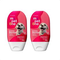 Combo 2 Creme Dental Cães e Gatos Morango Mypetone - 90g