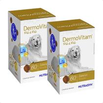 Combo 2 Dermovitam Nutrasyn Suplemento para Cães - 60 Tabletes