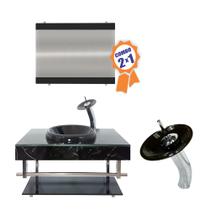 Combo 2 em 1 - Gabinete 80cm Suíça + Torneira Ibiza