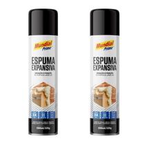 Combo 2 espuma de poliuretano 320g mundial prime - 500ml Combo 2 espuma de poliuretano 320g mundial prime - 500ml