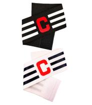 Combo 2 Faixas de Capitão Preta Branca e Vermelha Elástica e Ajustável