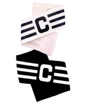 Combo 2 Faixas de Capitão Preta e Branca Alvinegro Elástica e Ajustável