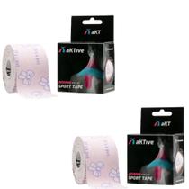 Combo 2 Fita Tapping Bandagem 5x5cm Laço Rosa Bebê Aktive Combo 2 Fita Tapping Bandagem 5x5cm Laço Rosa Bebê Aktive