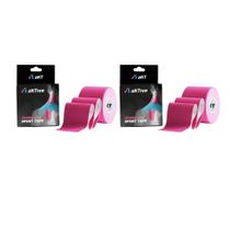 Combo 2 Fita Tapping PosCirurgia Bandagem 5X5mm Rosa Aktive