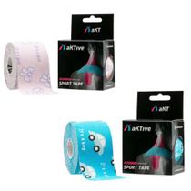 Combo 2 Fitas Tapping Bandagem 5x5cm Girl e Boy - Aktive