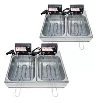 Combo 2 Fritadeira Elétrica 10 Litros Óleo 2 Cubas 220v