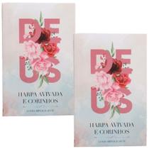 Combo 2 Harpas Avivadas e Corinhos Capa Brochura Letra Hipergigante Deus Hinário Evangélico Cristã Evangélica Gospel Índice Crente Feminina Mulher Hom