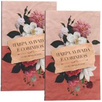 Combo 2 Harpas Avivadas e Corinhos Capa Brochura Letra Hipergigante Papel Hinário Evangélico Cristão Evangélico Gospel Igreja Família Homem Mulher