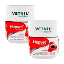 Combo 2 Hepvet Mastigável Vetnil Suplemento para Cães e Gatos - 60g