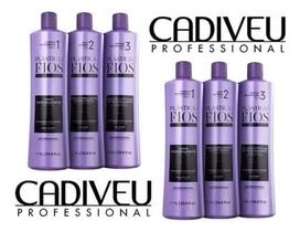 Combo 2 Kit Escova Progressiva Cadiveu Plástica dos Fios Selagem Térmica 3x1000ml