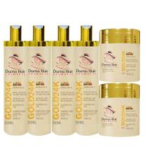 Combo 2 Kit Gold 24K Dama Hair Reconstrução Capilar 6 Itens Combo 2 Kit Gold 24K Dama Hair Reconstrução Capilar 6 Itens