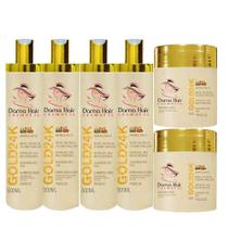 Combo 2 Kit Gold 24K Dama Hair Reconstrução Capilar 6 Itens Combo 2 Kit Gold 24K Dama Hair Reconstrução Capilar 6 Itens