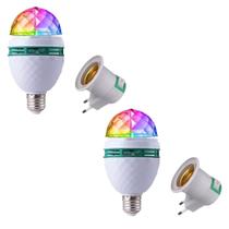 Combo 2 Lâmpada Led Globo Colorida Giratoria Festa 110v/220v Combo 2 Lâmpada Led Globo Colorida Giratoria Festa 110v/220v