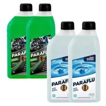 Combo 2 litros aditivo radiador concentrado verde paraflu + 2 litros água desmineralizada alta pureza paraflu