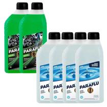 Combo 2 litros aditivo radiador concentrado verde paraflu + 4 litros água desmineralizada alta pureza paraflu