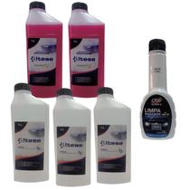 Combo 2 Litros Aditivo Rosa Concentrado + 3 Litros de Água Desmineralizada Altese + 1 Limpa Radiador Orbi 200ml Combo 2 Litros Aditivo Rosa Concentrado + 3 Litros de Água Desmineralizada Altese + 1 Limpa Radiador Orbi 200ml