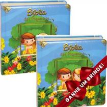 Combo 2 Livros A Bíblia dos Pequeninos Ilustrada Infantil SBN - Livro Cristão