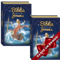 Combo 2 Livros A Bíblia Para os Mais Jovens Ilustrada Infantil SBN Crianças Infantil Evangélico Filhos Meninos Bebê Cristão Família Gospel Igreja - Presente Aniversário História Bíblica Barato