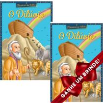 Combo 2 Livros Clássicos da Bíblia: O Dilúvio Ilustrada Infantil SBN Crianças Infantil Evangélico Filhos Meninos Bebê Cristão Família Gospel Igrej