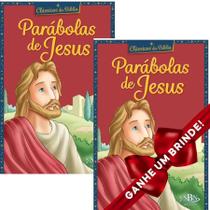 Combo 2 Livros Clássicos da Bíblia: Parábolas de Jesus Infantil SBN Crianças Infantil Evangélico Filhos Meninos Bebê Cristão Família Gospel Igreja