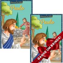 Combo 2 Livros Clássicos da Bíblia: Paulo Infantil SBN Crianças Infantil Evangélico Filhos Meninos Bebê Cristão Família Gospel Igreja Ministério