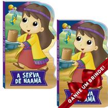 Combo 2 Livros Pequenos Heróis da Fé: A Serva de Naamã SBN Crianças Infantil Evangélico Filhos Meninos Bebê Cristão Família Gospel Igreja Ministério