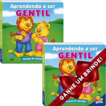 Combo 2 Livros Valores e Virtudes I: Aprendendo a ser GENTIL Ilustrada Infantil SBN Crianças Infantil Evangélico Filhos Meninos Bebê Cristão Famíl - Presente Aniversário História Bíblica Barato