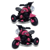 Combo 2 Mini Motos Elétricas Triciclo Infantil Zippy 6V com Som e Música