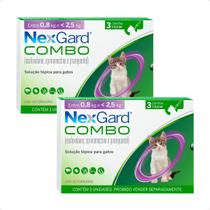 Combo 2 NexGard Combo Gatos 0,8Kg a 2,5Kg - 3 Aplicadores 0,3ml Combo 2 NexGard Combo Gatos 0,8Kg a 2,5Kg - 3 Aplicadores 0,3ml