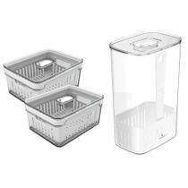 Combo 2 Organizadores com Cesto 2,2L + Organizador de Temperos 2,3L KTE145 - Ou
