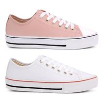 Combo 2 Pares Tênis Feminino Casual All One Star Sapatênis