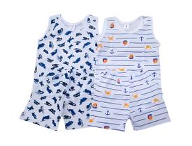 Combo 2 Pijamas Regata verão 100% algodão