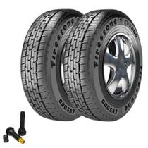 Combo 2 Pneus 205/70r15c 106/104r Tubeless Radial Cv5000 Firestone + Bico Valvula Tr414