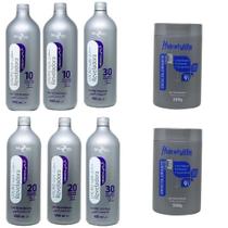 Combo 2 Pó Descolorante Capilar Azul 500g + 6 Ox Mairibel Água oxigenada