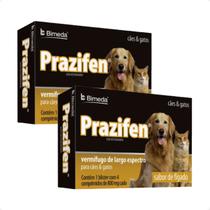 Combo 2 Prazifen 800mg Vermífugo para Cães e Gatos - 4 Comprimidos