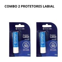 Combo 2 protetores labial isacare tradicional e tradicional