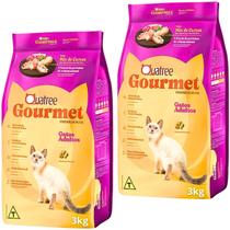 Combo 2 Quatree Gourmet Gatos Adultos Mix de Carnes - 3Kg Combo 2 Quatree Gourmet Gatos Adultos Mix de Carnes - 3Kg