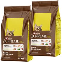Combo 2 Ração Quatree Supreme Gatos Castrados Frango 10,1Kg